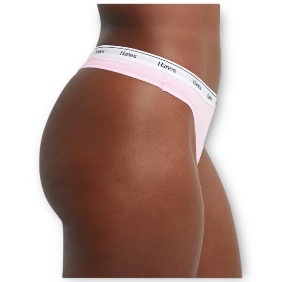 NWT Hanes Originals Cotton Stretch Thong 6-Pack – Women’s 7/L - Picture 5 of 7
